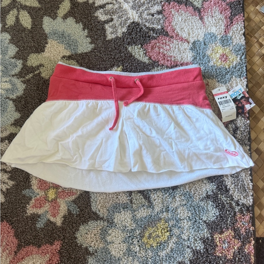 Roxy Women's Pink and White Mini Skirt